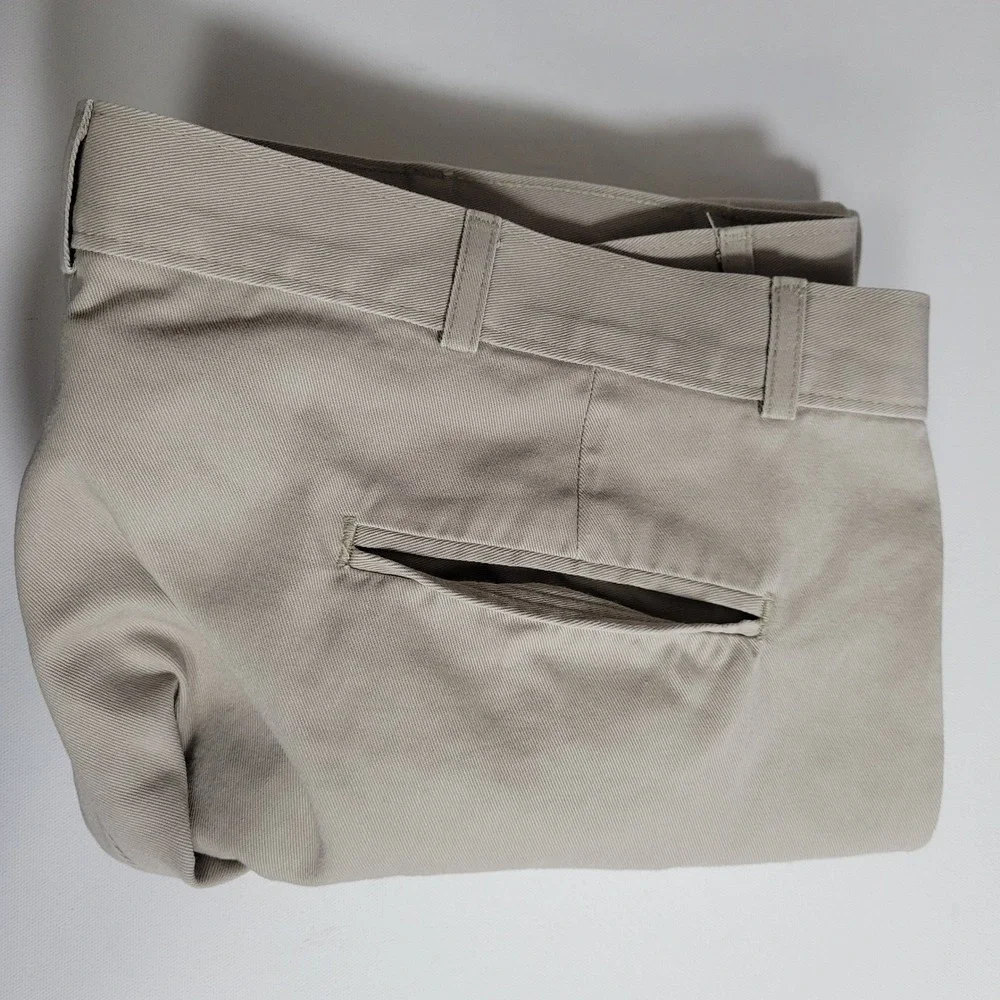 VTG Duck Head Khaki Chino Pants Men 46x32 Pleated Straight Slacks Preppy Classic